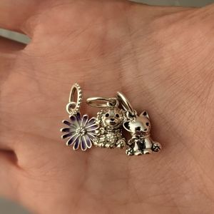 3 authentic Pandora dangle charms